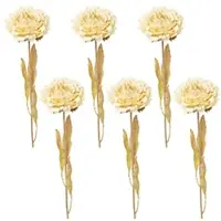 Creativ Green künstliche Pflanze Peonie, 64cm, creme, 6er Set