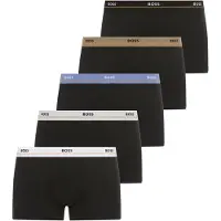 BOSS Fünferpack eng anliegende Boxershorts mit kurzem Bein aus Stretch-Baumwolle mit Logos am Bund Grösse XXL