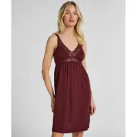 Hunkemoller Jersey-Negligé mit Spitze Lila