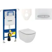 Ideal standard Geberit Wand-WC Set für Vorwandmontage + Tesi WC 111.355.00.5NE8