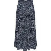 ONLY Maxirock "ONLFERNANDA LIFE LAYRED LONG SKIRT NOOS" Viskose, gesmoktes Bündchen