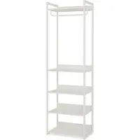 En.casa Standgarderobe Jässaatka mit 5 Ablagen 200x61x40 cm Grau