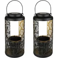Globo Lighting 2x LED Solarleuchte, IP44, orientalisch, Akku, H 41cm