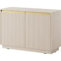 Masseno Kommode MAESTRO 104 cm Sideboard mit 2 Türen für Wohnzimmer Schlafzimmer Modern 104x39x72 cm Beige / Beige