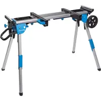 Högert TECHNIK - Klappbarer, mobiler Sägetisch für Kapp- und Bandsägen mit Rollenstützen, Werkzeugablagen, Stahl-Alu-Konstruktion und 100?kg Tragkraft für präzise Arbeiten