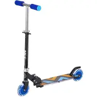 Northix Blauer Tretroller, faltbar, leichtes Design