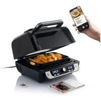 Big Buy Cooking Luftfritteuse mit Grill, Zubehör und Rezeptbox Fryinn 12-in-1 6000 Schwarzer Stahl 3400 W 6 L