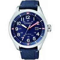 Citizen Eco Drive | Herrenuhr analog Quarz blau Textilband AW5000-16L