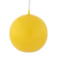Kopschitz Kerzen Kugelkerzen Goldgelb, Ø 70 mm, 12 Stück, dt. Kerzen in RAL Kerzenqualität, Kein rußen und tropfen
