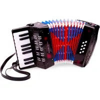 New Classic Toys - Akkordeon - Groß - schwarz mit Musikbuch - 10057