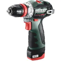 Metabo Akku-Bohrschrauber PowerMaxx BS BL Q, Kunststoffkoffer, 12V 2x2Ah Li-Power + LC 40