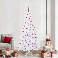 Prolenta Maison Exclusive - Künstlicher Weihnachtsbaum Weiß 210 cm PVC und Stahl