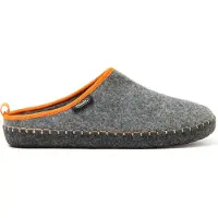 Nuvola . Hausschuhe Herren Damen rutschfester Sohle warm gepolstert bequem grau/orange 44 EU - UNRIM