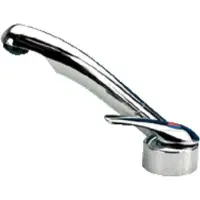 REICH Einhebelmischer SAMBA Chrom, langer Auslauf, Keramikdichtung, wasserdichter Mikroschalter, Montagebohrung 39 mm, Einbauhöhe 40 mm