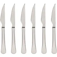 Bergner Munich - 6-teiliges Steakmesser-Set, 23 cm, Edelstahl, silberfarben