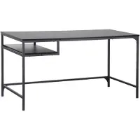 Carryhome Büroschreibtisch CÄSAR Modern Schwarz MDF Melamin 140 cm breit 75 cm hoch