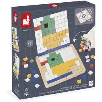 Janod Pädagogik – Holz-Mosaik „Symmetrie und Codesprache“ – 210 Teile