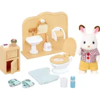 Sylvanian Families Schokoladenhasen Bruder mit Waschraum