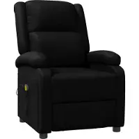 Syfax Massagesessel Schwarz Kunstleder