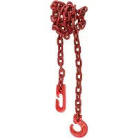 Veriga Vierkantkette mit Schlinghaken und Chokerhaken zul. Zugkraft LC 4500 daN, Länge 1,8 m, Kette Ø bis 8 mm