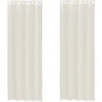 vidaXL Voile Vorhänge mit Ösen 2 Stk. Creme 140x300 cm