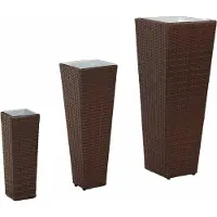 vidaXL Set für Outdoor 3 Stk. 30 x 30 x 80 cm Metall
