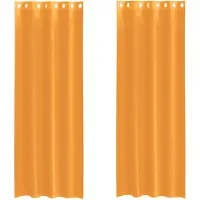 vidaXL Voile Vorhänge mit Ösen 2 Stk. Orange 140x300 cm