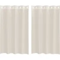 vidaXL Voile Vorhänge mit Ösen 2 Stk. Creme 140x175 cm