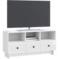 vidaXL TV-Schränk Hochglanz Weiß 102 x 34,5 x 50 cm Holzwerkstoff