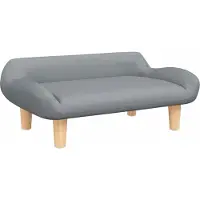 Syfax Kindersofa Hellgrau 70x40x24 cm Stoff