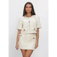 Gestuz Damen Blazers Gzchanaya Ss Jacket - Creme - Größe 38