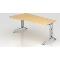 Hjh OFFICE PRO FARO 18 S - 180 x 100 Ahorn/Silber höhenverstellbar