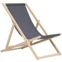 Sonstiges Liegestuhl grau klappbar aus Holz - Klappstuhl Klappliege Sonnenstuhl Strandstuhl Holzklappstuhl Sonnenstuhl Gartenliege