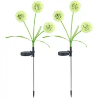Maximex LED Gartenleuchte "Modell Pusteblume" 2 Stk. Farbwechsler LED Gartenstecker, solarbetriebene Gartenbeleuchtung, 2 Einstellungen