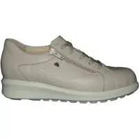 Finn Comfort Lisboa bequemer Schnürschuh Damen, Bast (Beige), Leder, LadyLine - Marken , Beige, &nbsp leder (rabo)