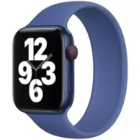 Apple Silikon Solo Loop für Watch | 44/45/46/49 mm - Größe 10 - Toma Blue
