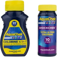 Aquachek Wasserteststreifen ShockChek Set pH Chlor Alkalität Stabilisator