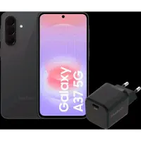 Samsung Galaxy A37 256GB Schwarz 5G + BlueBuilt Ladegerät mit USB-C-Anschluss 45 W Schwarz