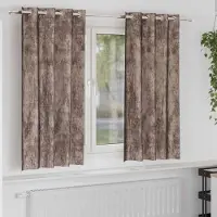 Syfax Samtvorhänge mit Vorhängen 2 pcs Cappuccino 175 x 140 cm Samt