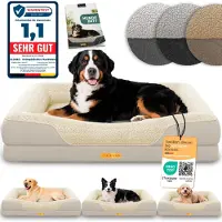 Aktiv shop GmbH ELONEO Orthopädisches Hundebett, Größe XL - Creme
