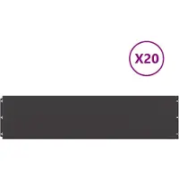 vidaXL Rasenkanten 20 Stk. Schwarz 25x103 cm Kaltgewalzter Stahl