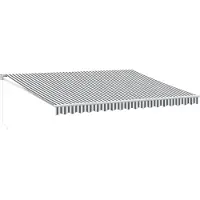 vidaXL Markise Einziehbar Anthrazit und Weiß 4,5x3 m Stoff & Aluminium