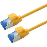 Roline Patchkabel Cat.6A (Class EA) S/FTP (PiMF), LSOH, PoE, gelb, 1 m