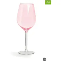 Excelsa 6er-Set Weingläser Color Wine aus Glas 50 cl rosa