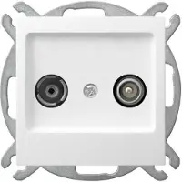 Ospel Antennendose AS RTV Pass-Through 14dB weiss (GPA-14GP