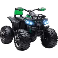 HOMCOM Elektro-Quad Kinderquad mit Scheinwerfer Kindermotorrad mit USB-Anschluss