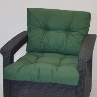 Rattani Kissen / Polster für PE - Rattanmöbel , Set Sitz + Rücken , Colore verde scuro (dunkelgrün)