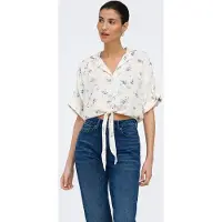 ONLY Kurzarmbluse "ONLPAULA LIFE S/S TIE SHIRT WVN NOOS" Viskose, regular fit