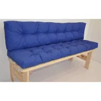 Rattani Premium Kissen / Polster für Gartenbank / Bankkissen 150 cm Colore blu marino (dunkelblau)