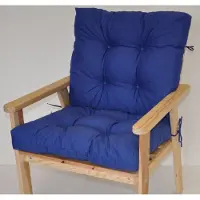 Rattani Polster für Gartenstuhl , Liegestuhl , Schaukelstuhl Nordic , Niedriglehner Auflage , Gr. 100 x 55 cm , Fb.Colore blu Marino (dunkelblau)